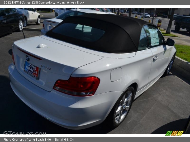 Alpine White / Black 2012 BMW 1 Series 128i Convertible