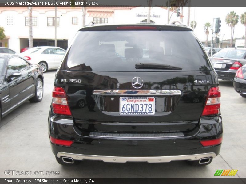 Black / Black 2009 Mercedes-Benz ML 350 4Matic