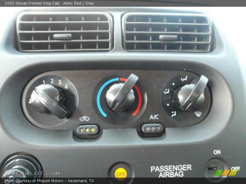 Controls of 2003 Frontier King Cab