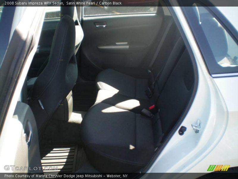 Satin White Pearl / Carbon Black 2008 Subaru Impreza WRX Sedan