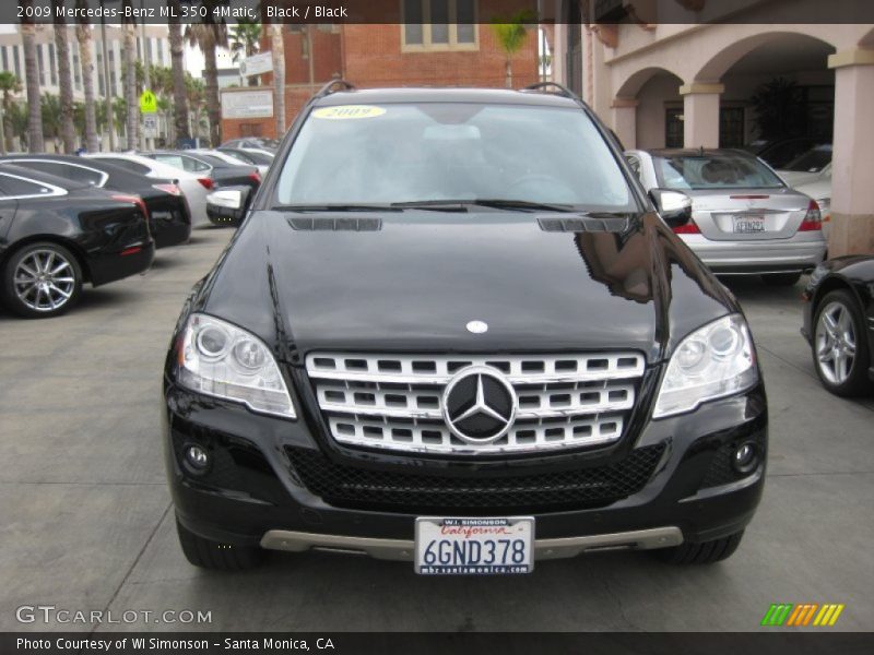 Black / Black 2009 Mercedes-Benz ML 350 4Matic