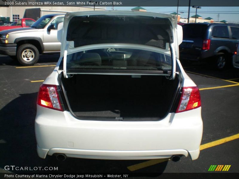 Satin White Pearl / Carbon Black 2008 Subaru Impreza WRX Sedan