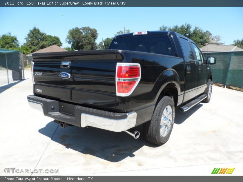 Ebony Black / Steel Gray 2011 Ford F150 Texas Edition SuperCrew