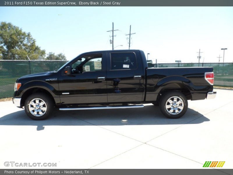 Ebony Black / Steel Gray 2011 Ford F150 Texas Edition SuperCrew