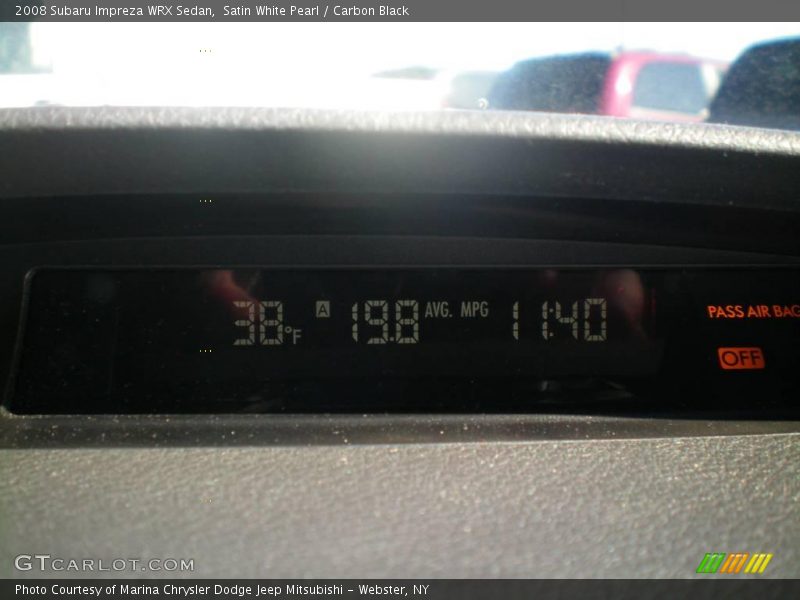 Satin White Pearl / Carbon Black 2008 Subaru Impreza WRX Sedan