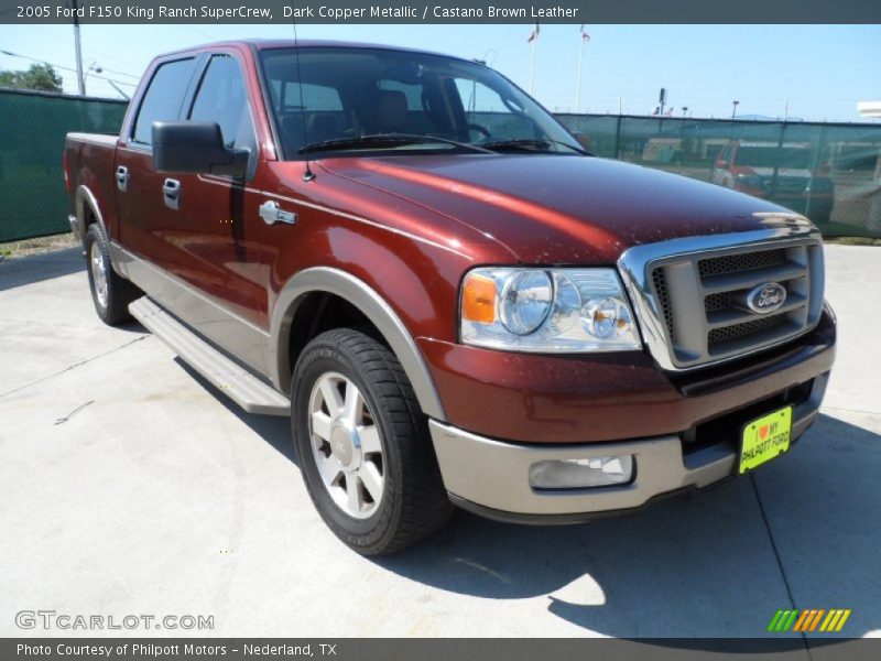 Dark Copper Metallic / Castano Brown Leather 2005 Ford F150 King Ranch SuperCrew