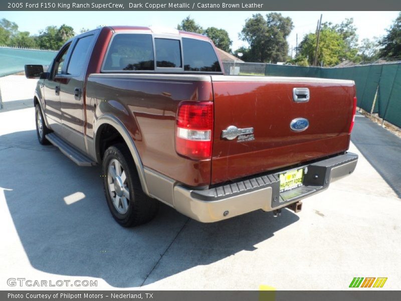 Dark Copper Metallic / Castano Brown Leather 2005 Ford F150 King Ranch SuperCrew