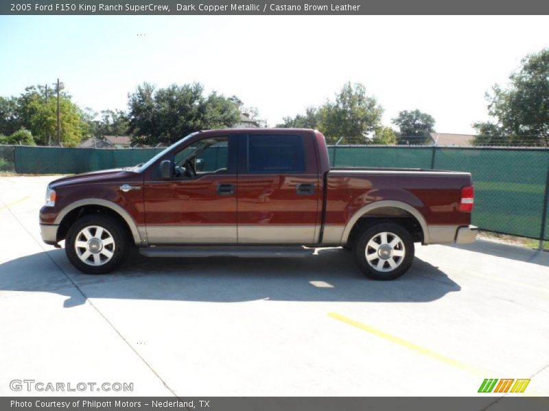 Dark Copper Metallic / Castano Brown Leather 2005 Ford F150 King Ranch SuperCrew