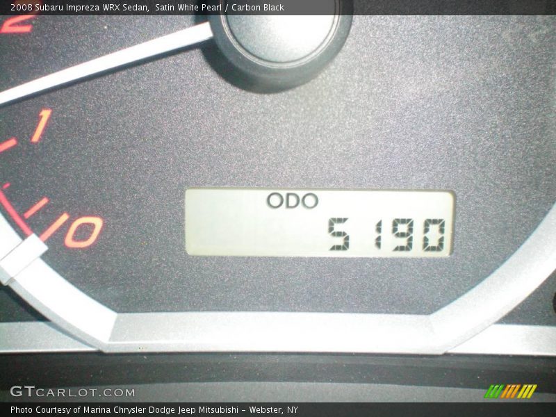 Satin White Pearl / Carbon Black 2008 Subaru Impreza WRX Sedan