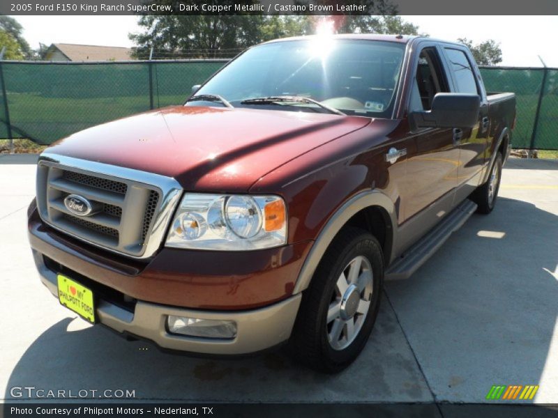 Dark Copper Metallic / Castano Brown Leather 2005 Ford F150 King Ranch SuperCrew