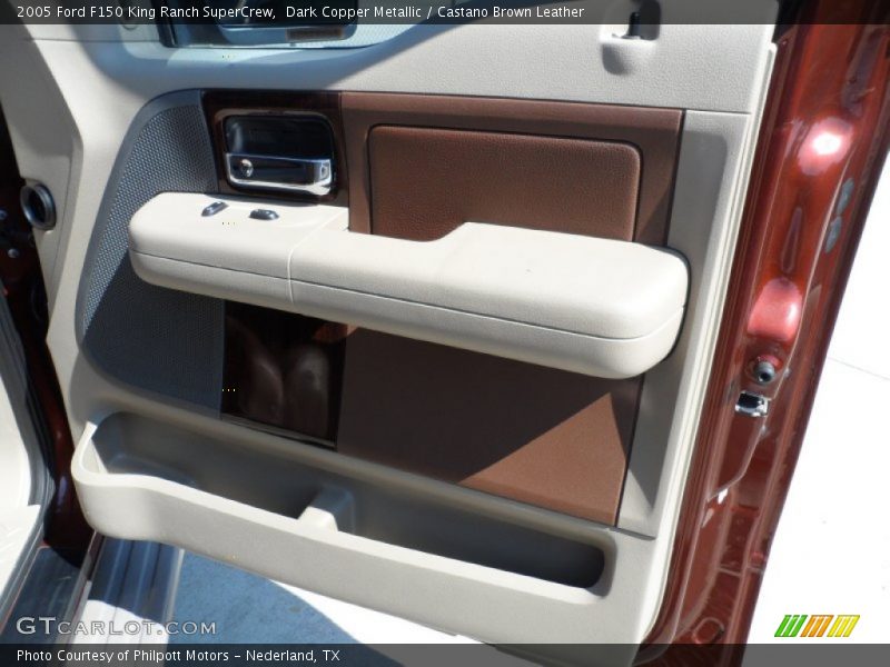 Dark Copper Metallic / Castano Brown Leather 2005 Ford F150 King Ranch SuperCrew