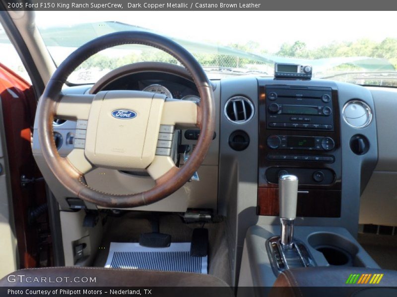 Dark Copper Metallic / Castano Brown Leather 2005 Ford F150 King Ranch SuperCrew