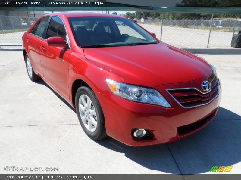 Barcelona Red Metallic / Bisque 2011 Toyota Camry LE