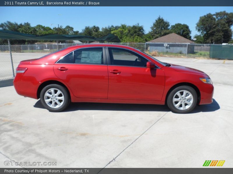 Barcelona Red Metallic / Bisque 2011 Toyota Camry LE