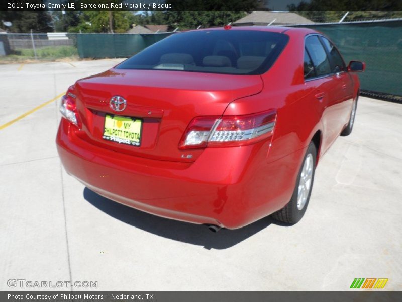 Barcelona Red Metallic / Bisque 2011 Toyota Camry LE