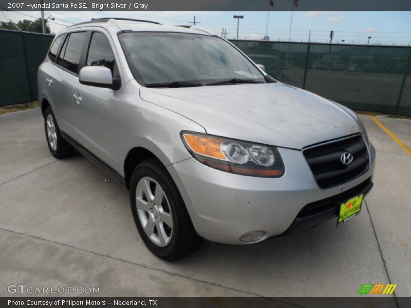 Bright Silver / Gray 2007 Hyundai Santa Fe SE