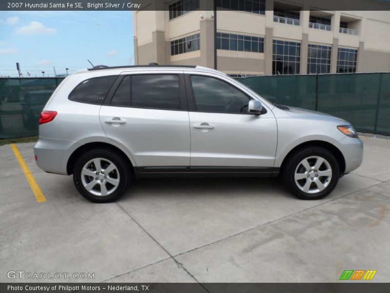 Bright Silver / Gray 2007 Hyundai Santa Fe SE