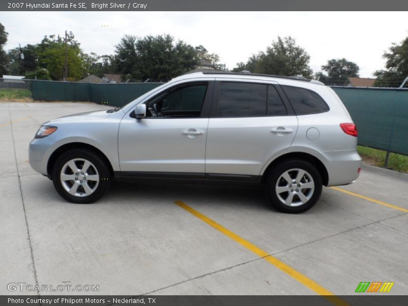 Bright Silver / Gray 2007 Hyundai Santa Fe SE