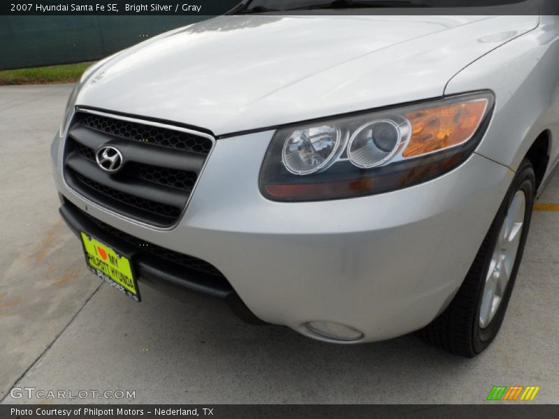 Bright Silver / Gray 2007 Hyundai Santa Fe SE