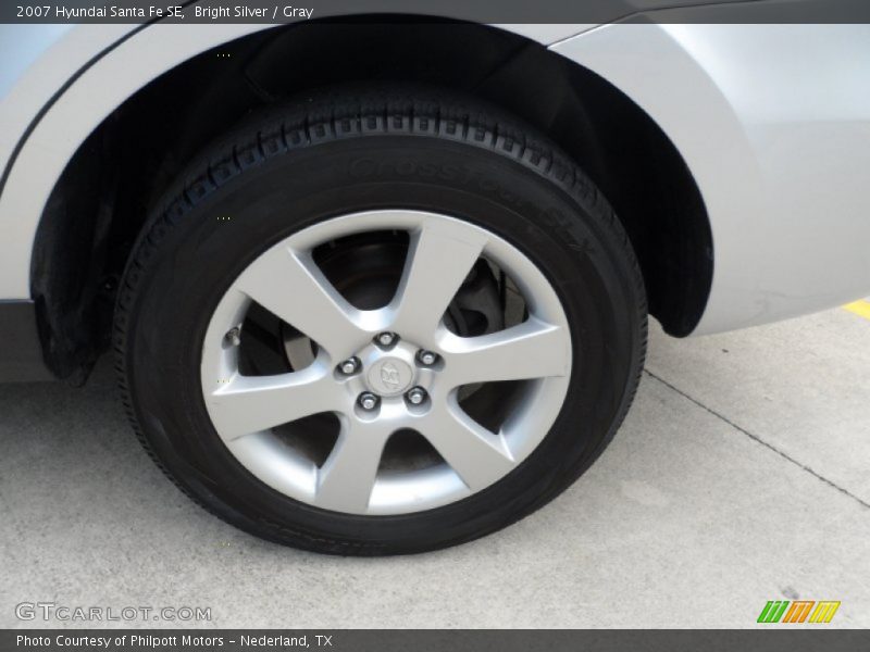 Bright Silver / Gray 2007 Hyundai Santa Fe SE