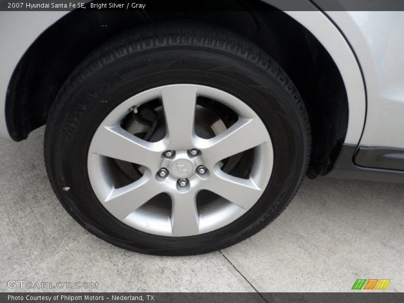Bright Silver / Gray 2007 Hyundai Santa Fe SE