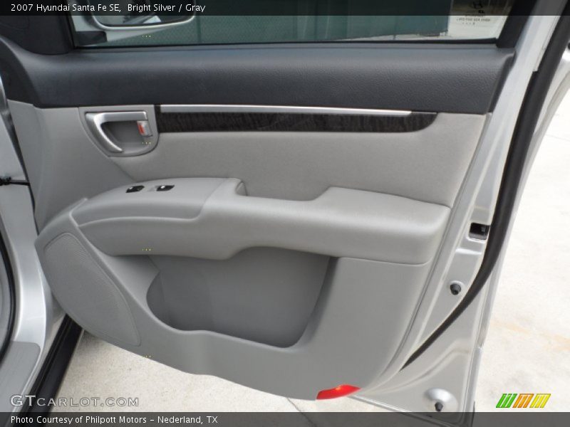 Bright Silver / Gray 2007 Hyundai Santa Fe SE