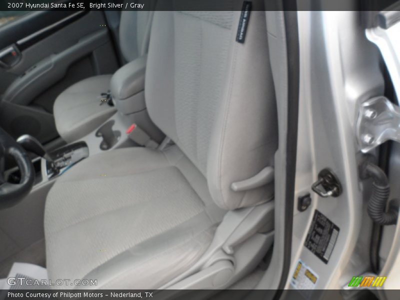Bright Silver / Gray 2007 Hyundai Santa Fe SE