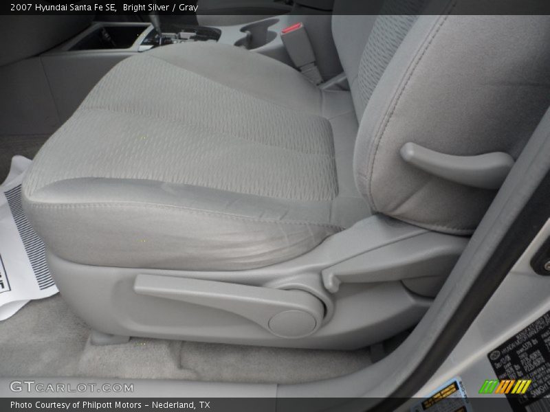 Bright Silver / Gray 2007 Hyundai Santa Fe SE