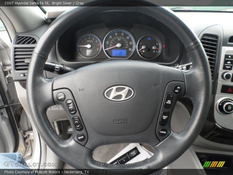 Bright Silver / Gray 2007 Hyundai Santa Fe SE
