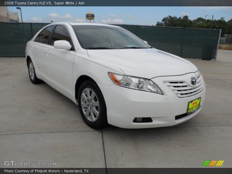 Super White / Ash 2008 Toyota Camry XLE V6