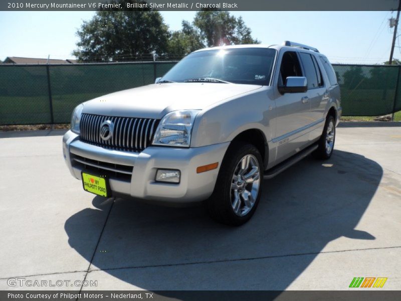 Brilliant Silver Metallic / Charcoal Black 2010 Mercury Mountaineer V6 Premier