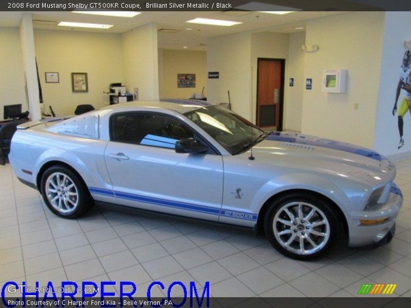 Brilliant Silver Metallic / Black 2008 Ford Mustang Shelby GT500KR Coupe