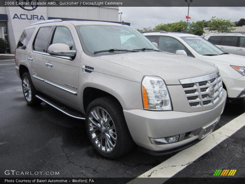 Quicksilver / Cocoa/Light Cashmere 2008 Cadillac Escalade AWD