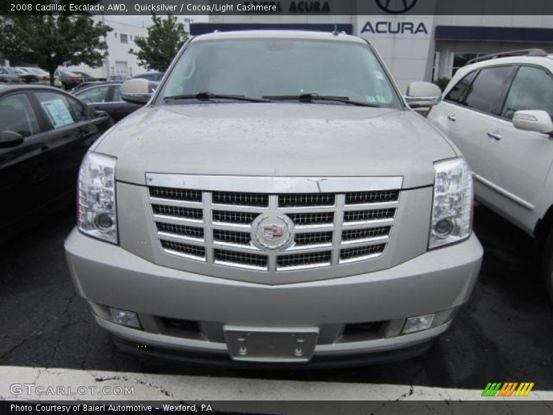Quicksilver / Cocoa/Light Cashmere 2008 Cadillac Escalade AWD