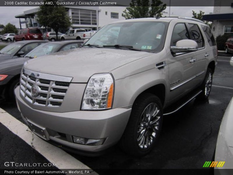 Quicksilver / Cocoa/Light Cashmere 2008 Cadillac Escalade AWD