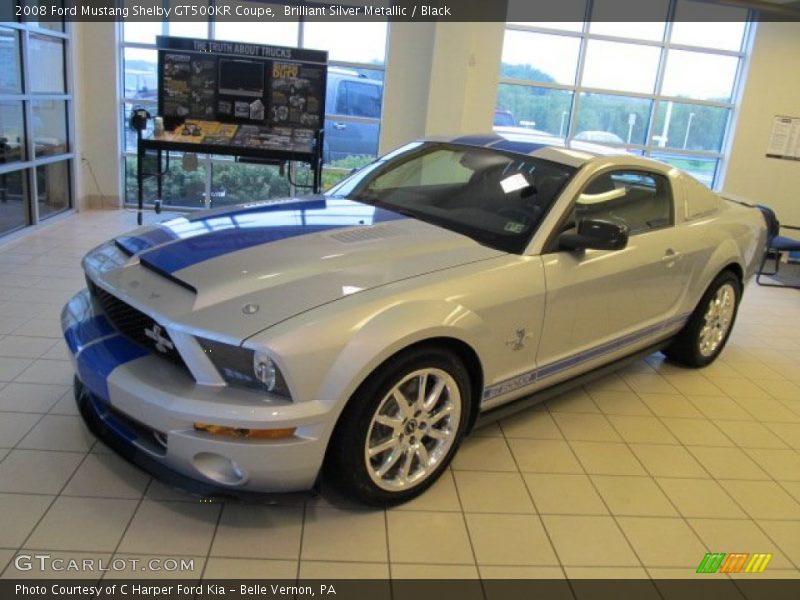 Brilliant Silver Metallic / Black 2008 Ford Mustang Shelby GT500KR Coupe