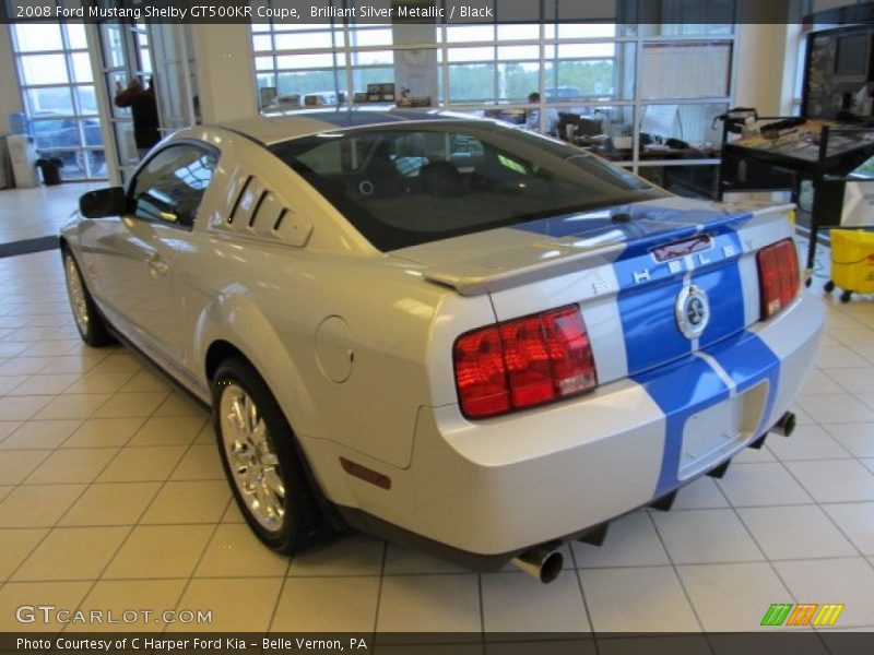 Brilliant Silver Metallic / Black 2008 Ford Mustang Shelby GT500KR Coupe