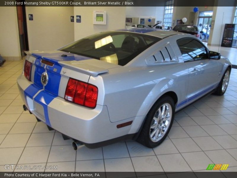 Brilliant Silver Metallic / Black 2008 Ford Mustang Shelby GT500KR Coupe