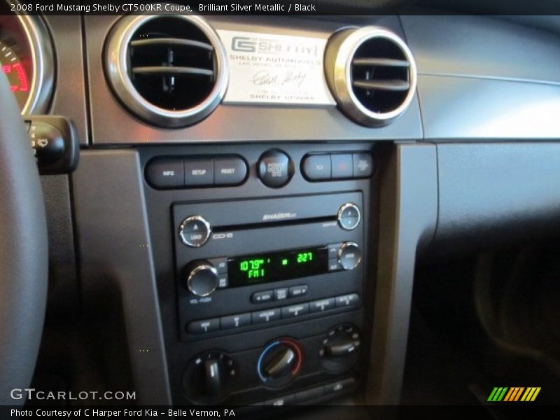 Controls of 2008 Mustang Shelby GT500KR Coupe