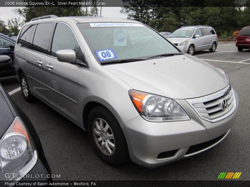 Silver Pearl Metallic / Gray 2008 Honda Odyssey EX-L