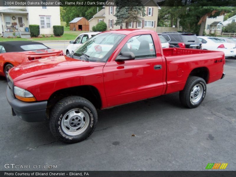 Flame Red / Dark Slate Gray 2004 Dodge Dakota Regular Cab