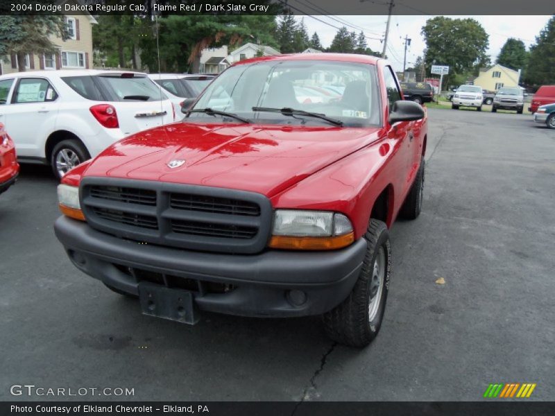 Flame Red / Dark Slate Gray 2004 Dodge Dakota Regular Cab