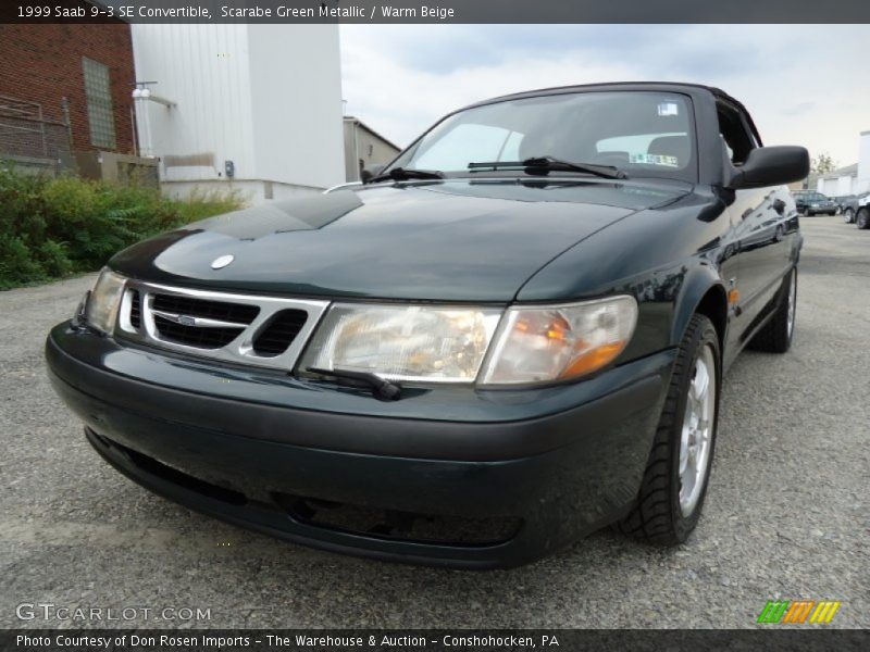 Scarabe Green Metallic / Warm Beige 1999 Saab 9-3 SE Convertible
