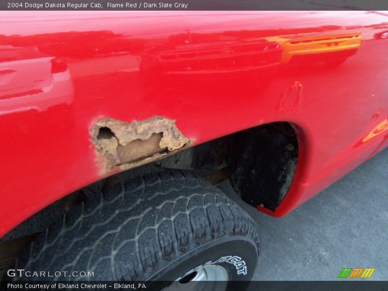 Flame Red / Dark Slate Gray 2004 Dodge Dakota Regular Cab