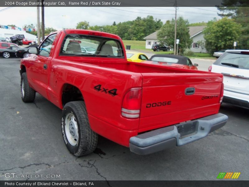 Flame Red / Dark Slate Gray 2004 Dodge Dakota Regular Cab