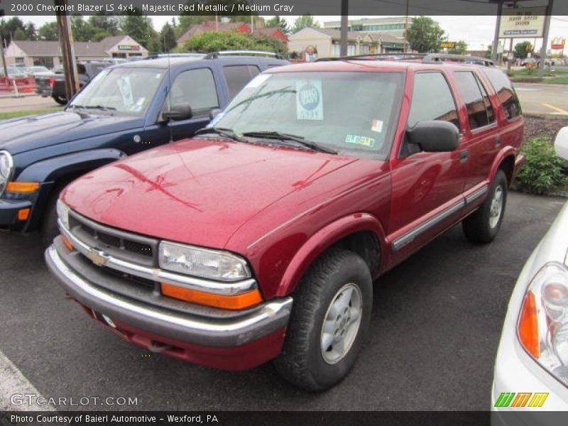 Majestic Red Metallic / Medium Gray 2000 Chevrolet Blazer LS 4x4