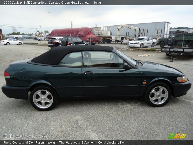 Scarabe Green Metallic / Warm Beige 1999 Saab 9-3 SE Convertible