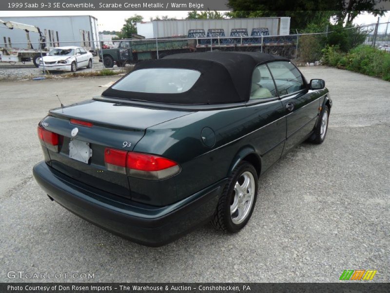 Scarabe Green Metallic / Warm Beige 1999 Saab 9-3 SE Convertible