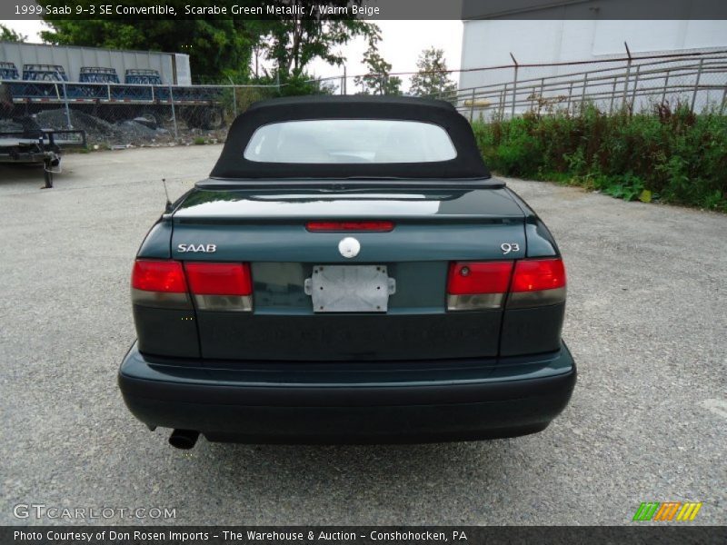 Scarabe Green Metallic / Warm Beige 1999 Saab 9-3 SE Convertible