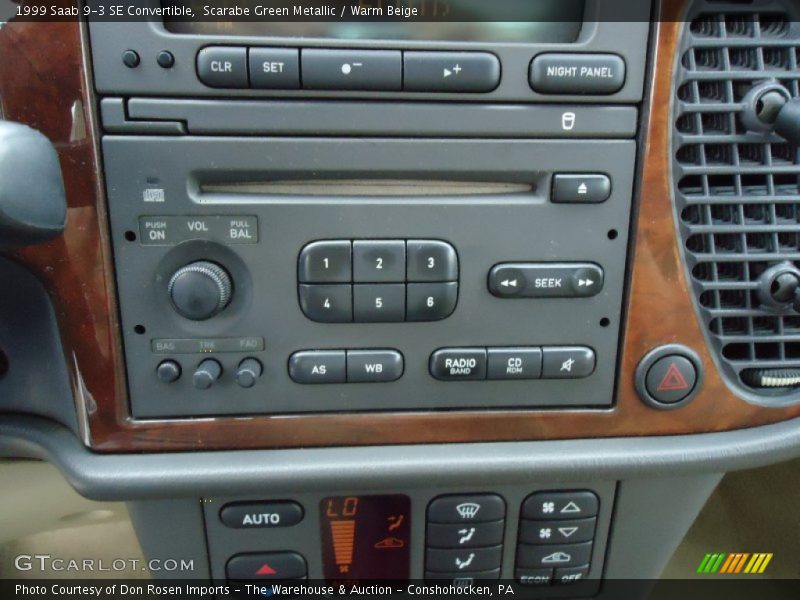 Controls of 1999 9-3 SE Convertible